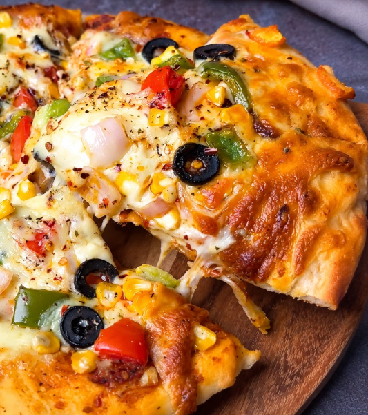 Pizza de diferentes sabores